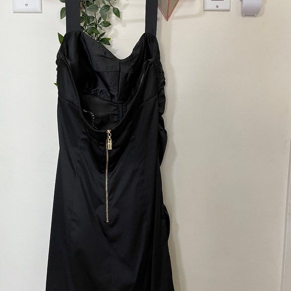 Black Halo Black Halter Dress - Size 6 - Picture 4 of 6